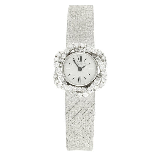 18ct white gold and diamond set Vacheron & Constantin bracelet watch. Made 1970's