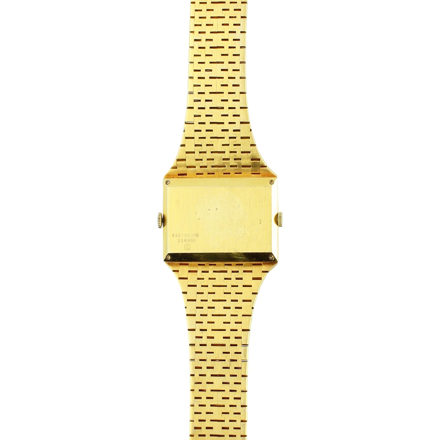 18ct yellow gold Piaget, reference 69210 'Dual time' bracelet watch. Made 1974