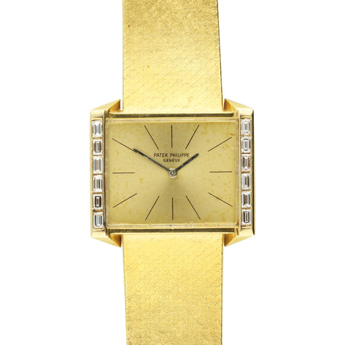 18ct yellow gold, reference 3506 bracelet watch. Made 1970's