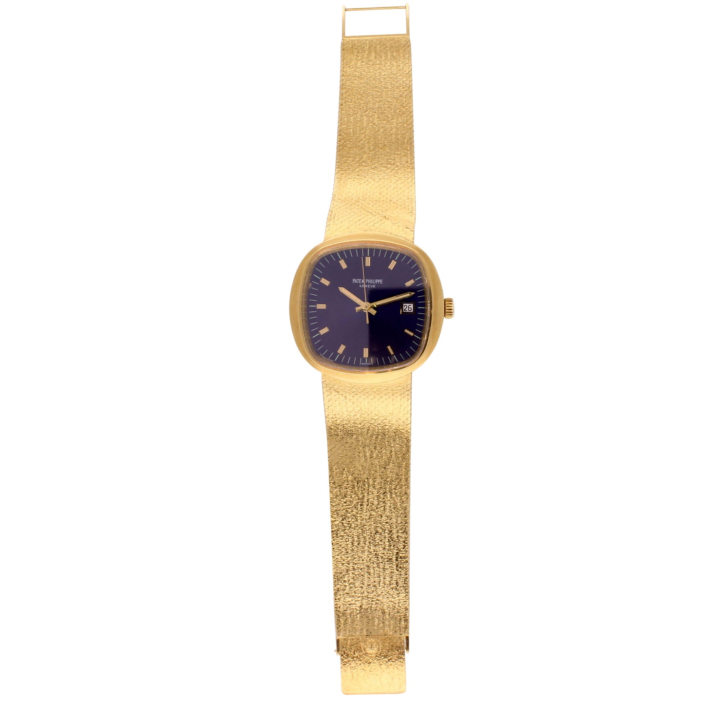 18ct yellow gold Patek Philippe, reference 3587/2 BETA 21 bracelet watch. Made 1971