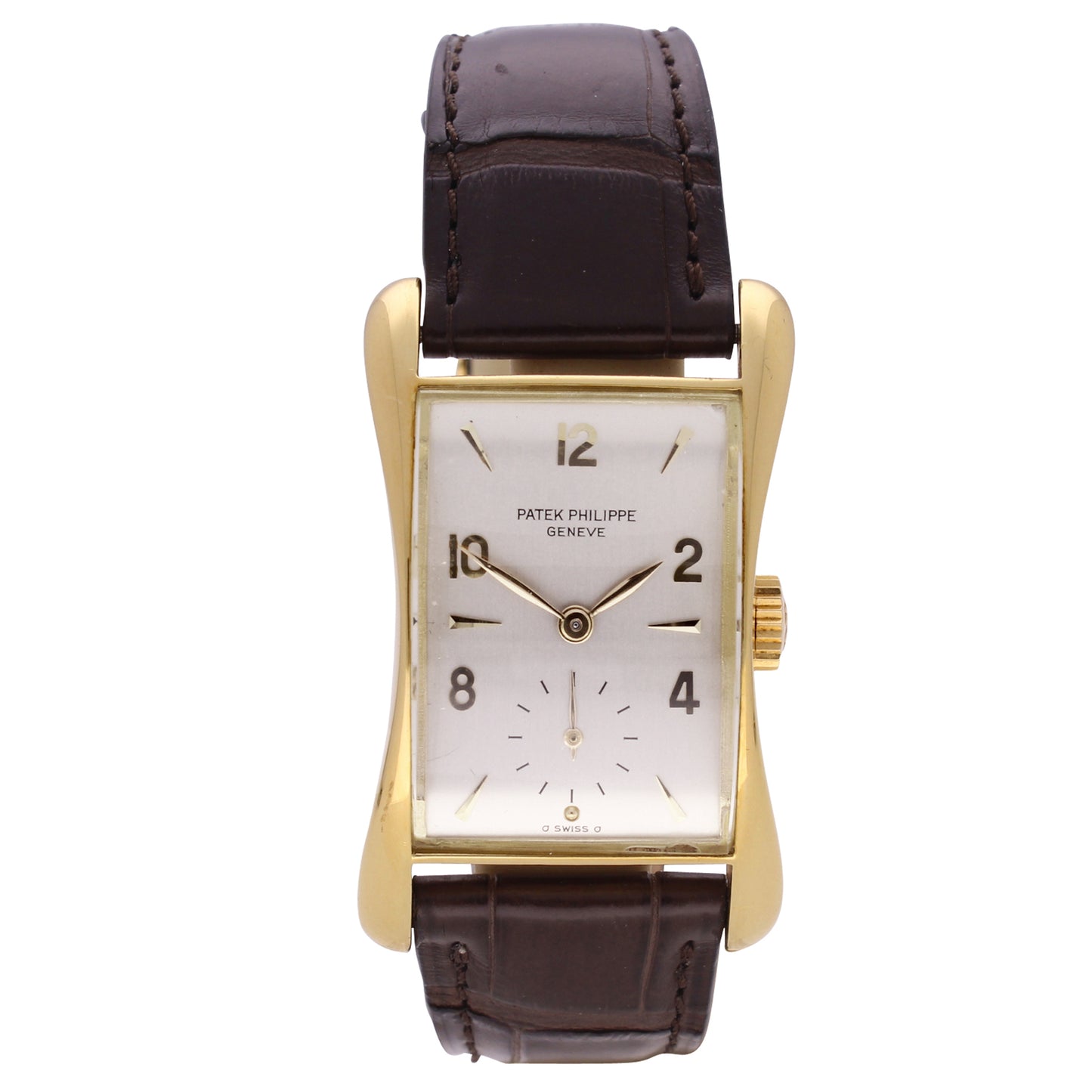 18ct yellow gold Patek Philippe, reference 2442 "Marilyn Monroe" wristwatch. Made 1953