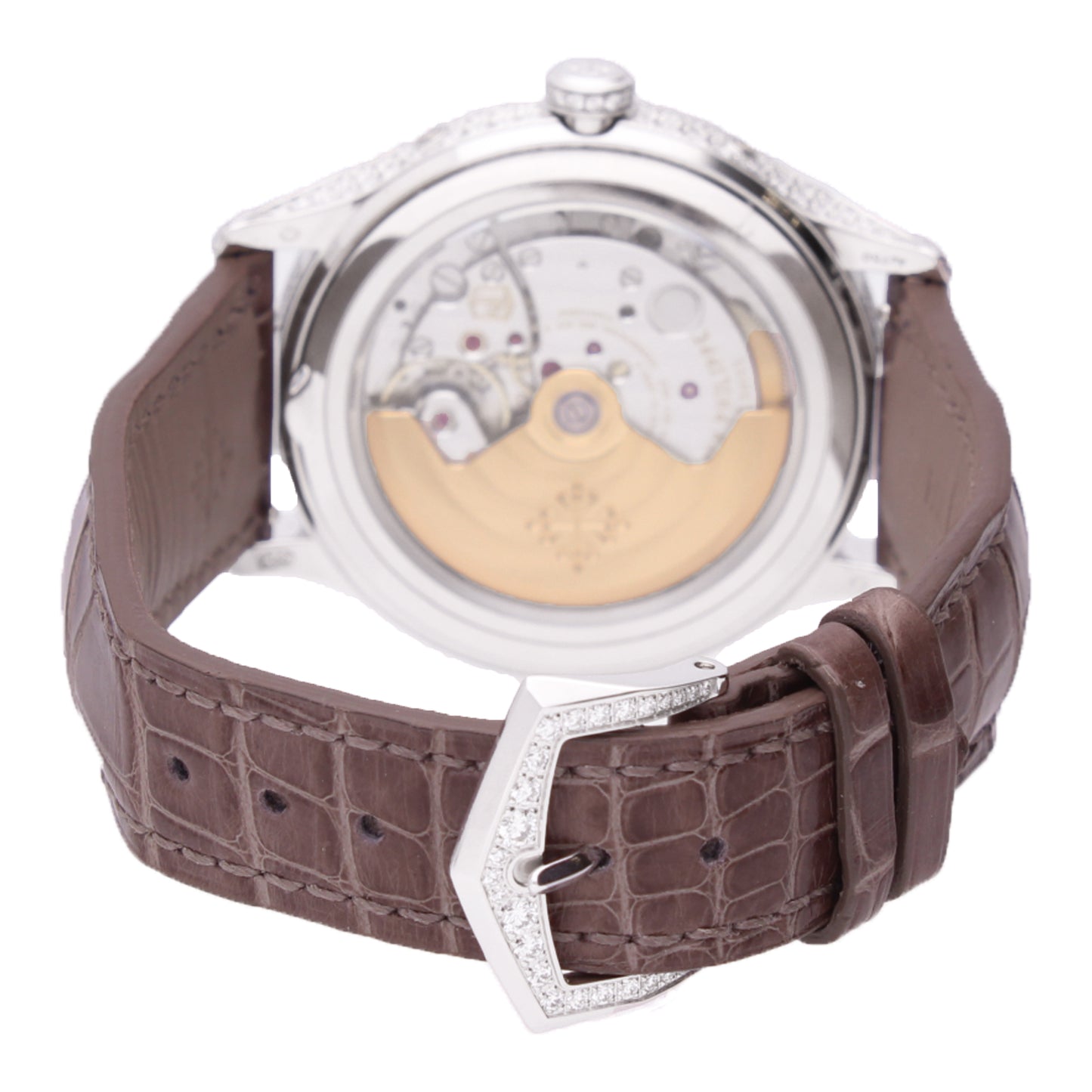 18ct white gold Patek Philippe ref. 4948G-001 automatic annual calendar wristwatch with Mother of Pearl dial. Made 2015