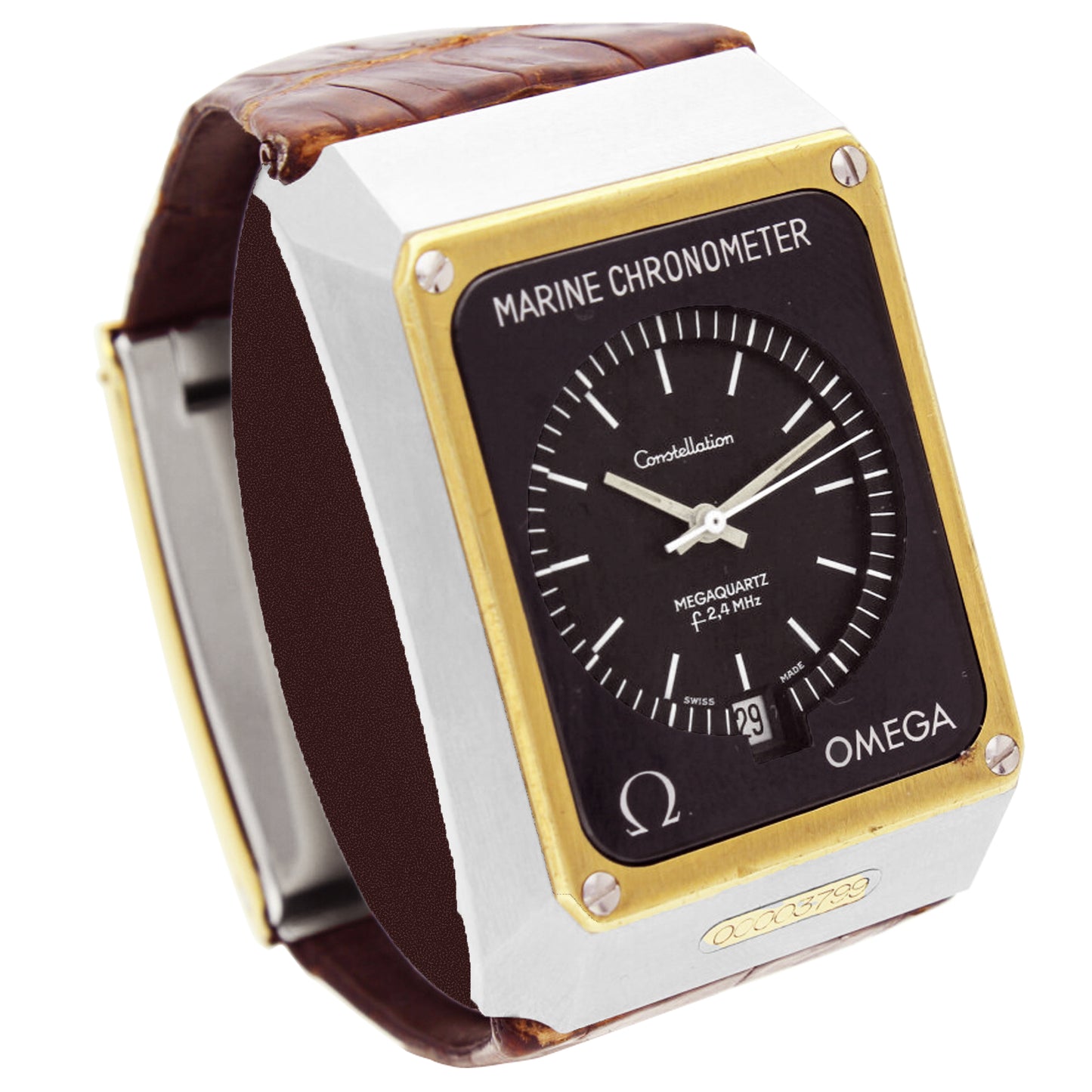 Stainless steel Constellation (prototype) marine chronometer wristwatch. Made 1970