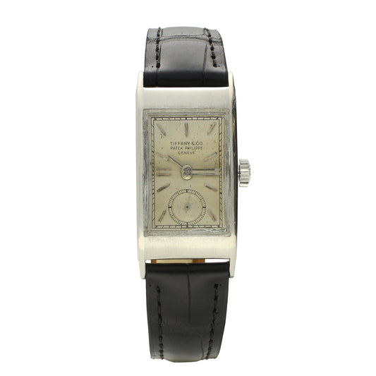 Platinum, reference 725 wristwatch, retailed by TIFFANY & CO. Made 1948