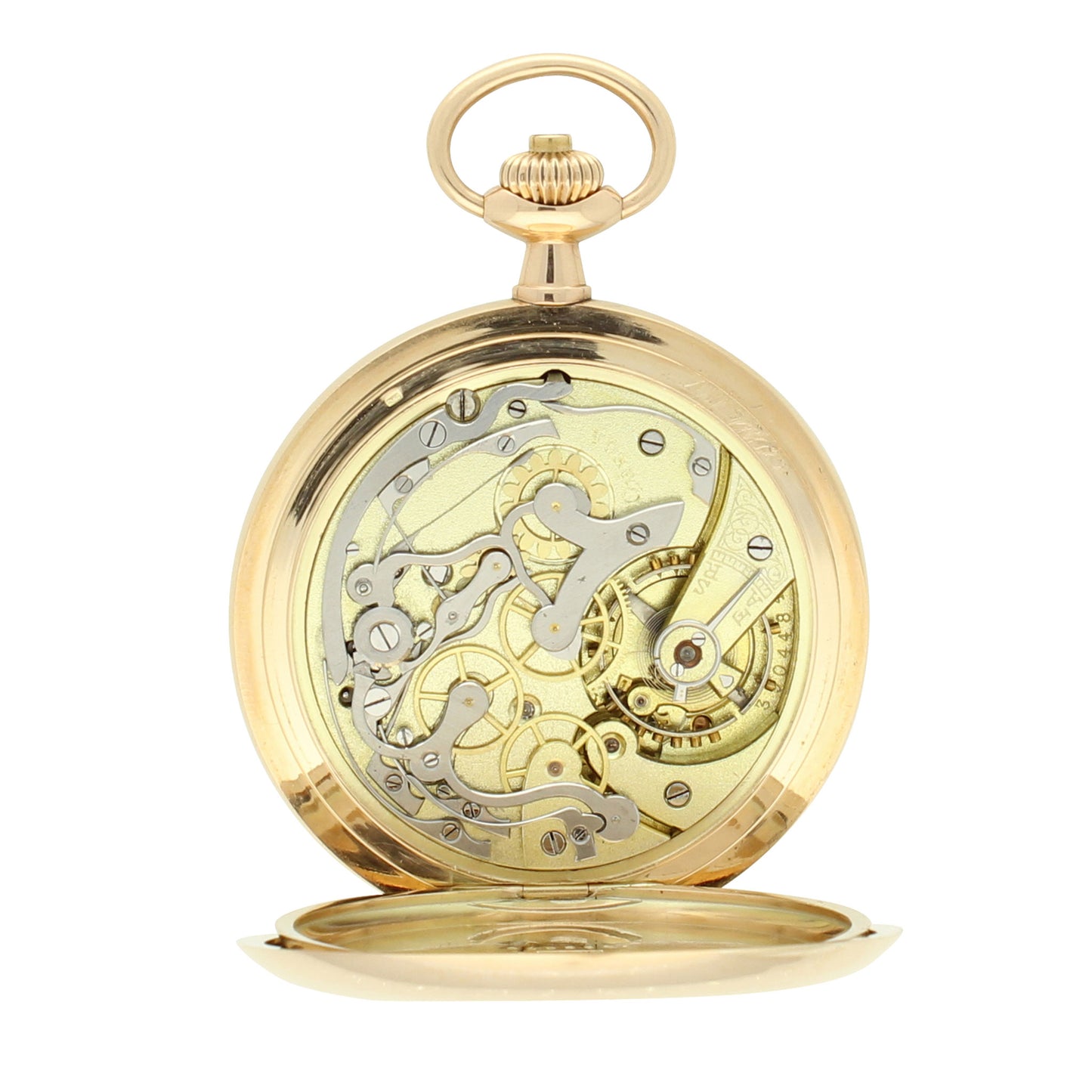 14ct yellow gold OMEGA single button chronograph pocket watch. Made 1912