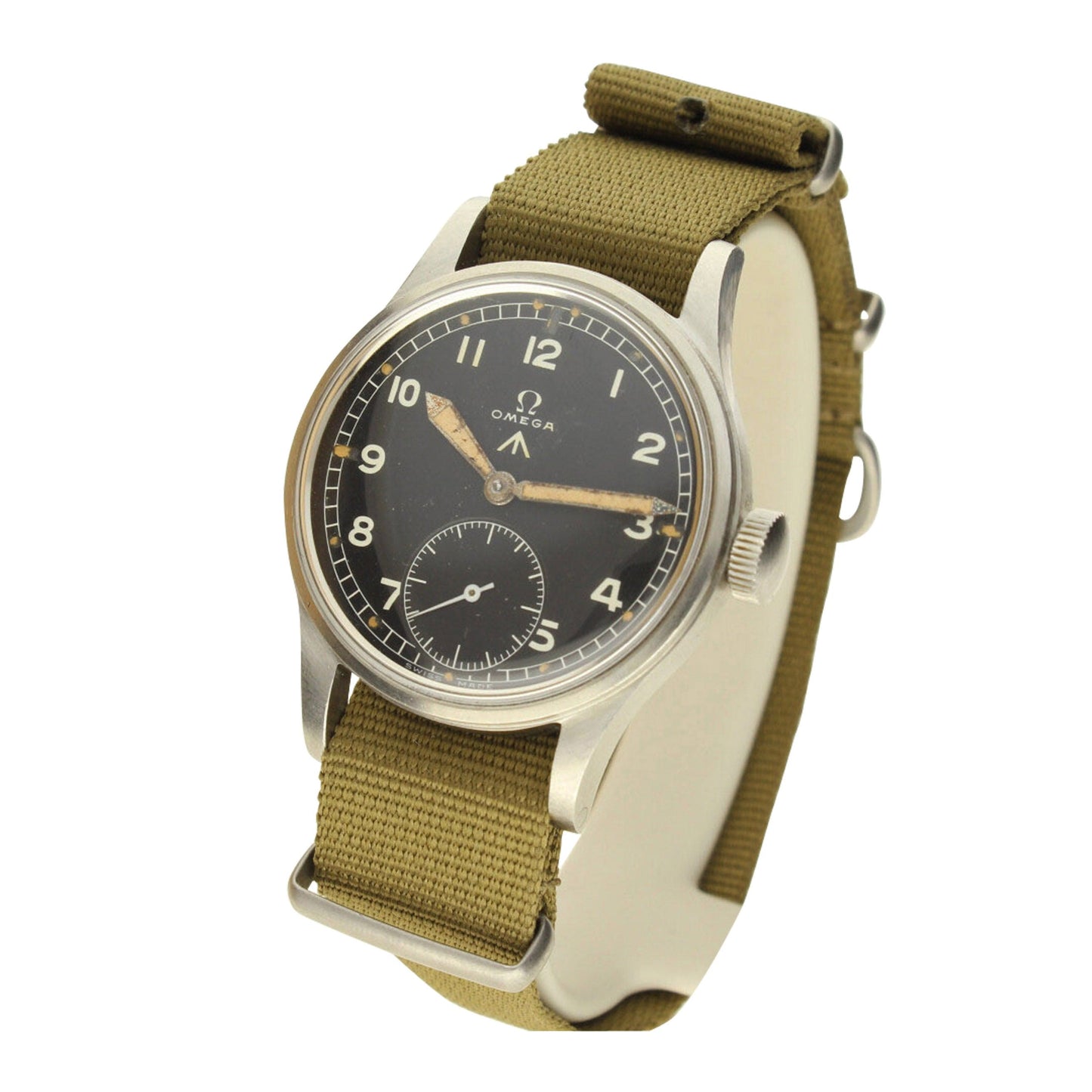 Stainless steel OMEGA British military watch, part of the "Dirty dozen". Made 1945