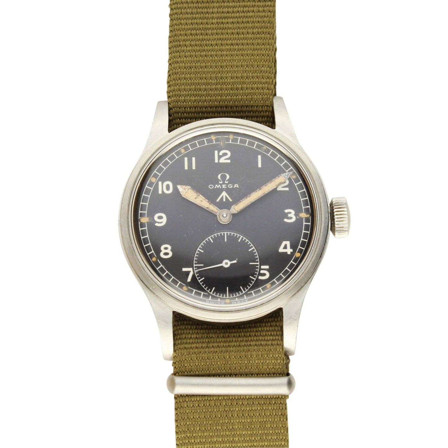 Stainless steel OMEGA British military watch, part of the "Dirty dozen". Made 1945