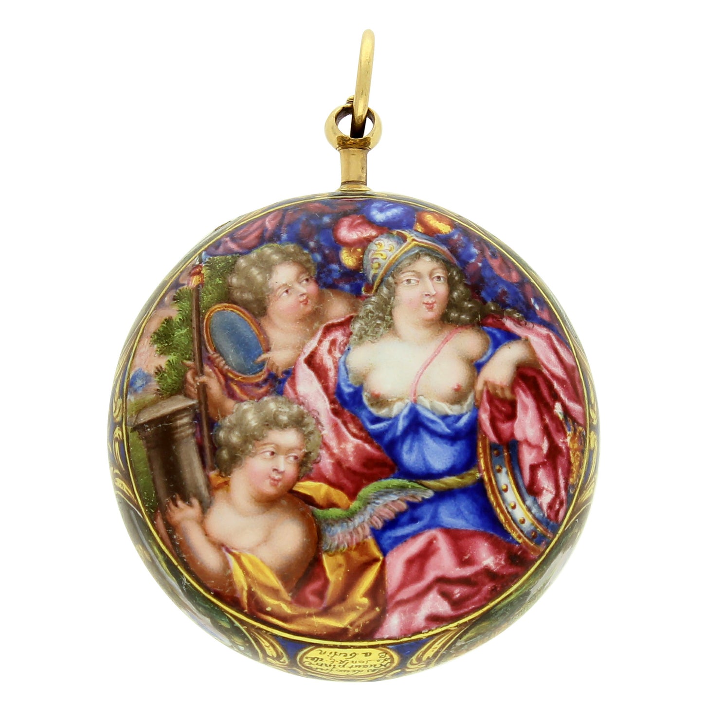 18ct yellow gold and enamel verge watch. Circa 1660