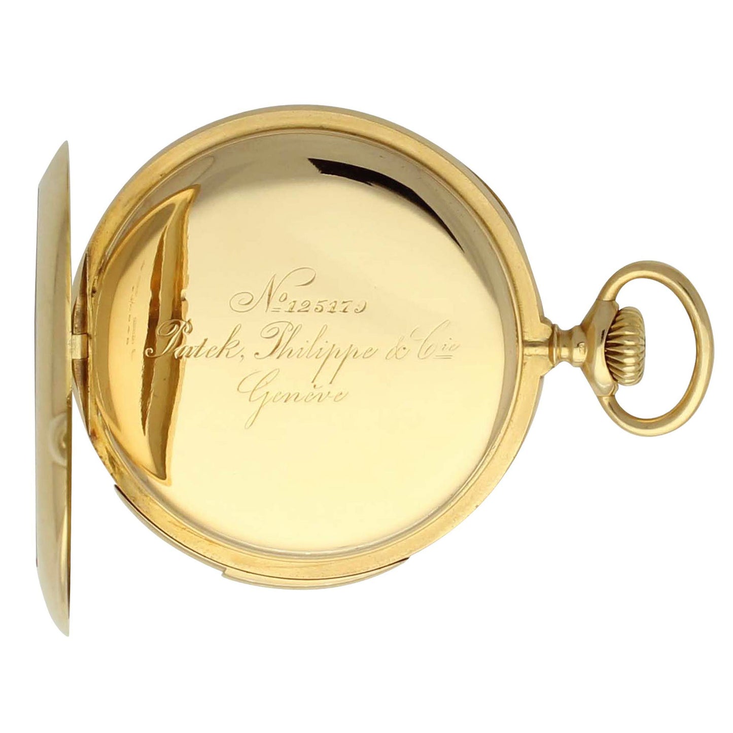 18ct yellow gold open face minute repeating pocket watch. Made 1905