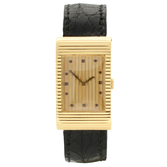 18ct rose gold 'Reflet' wristwatch. Made 1952