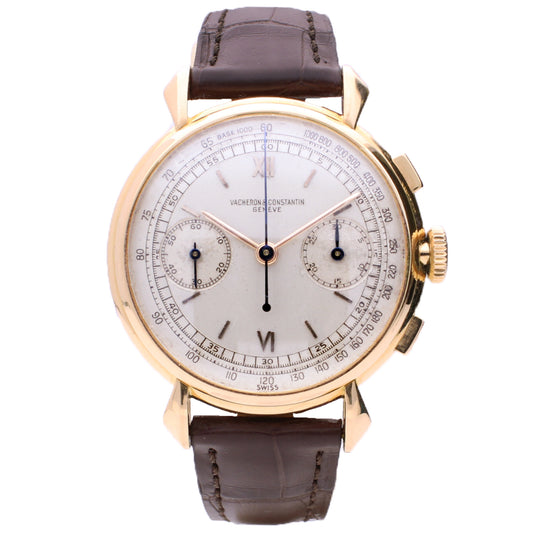 18ct rose gold Vacheron & Constantin, reference 4178 chronograph wristwatch. Made 1950