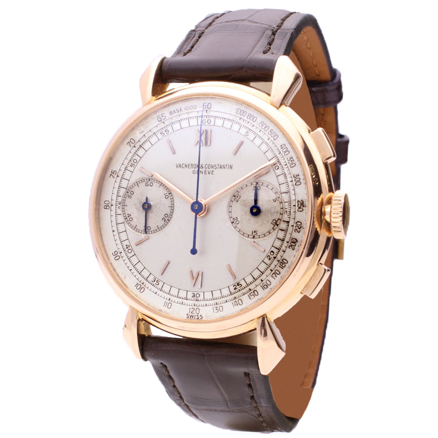 18ct rose gold Vacheron & Constantin, reference 4178 chronograph wristwatch. Made 1950