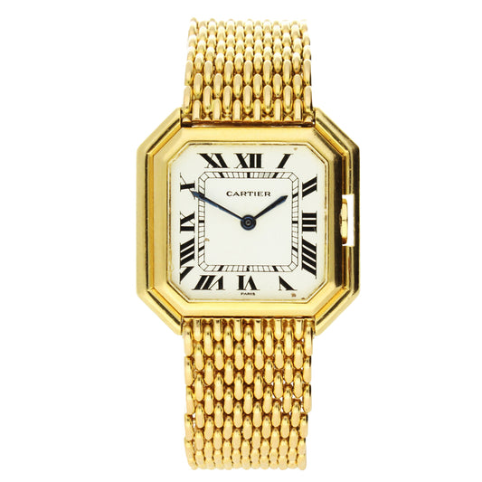 18ct yellow gold Cartier Ceinture automatic wristwatch. Made 1970's