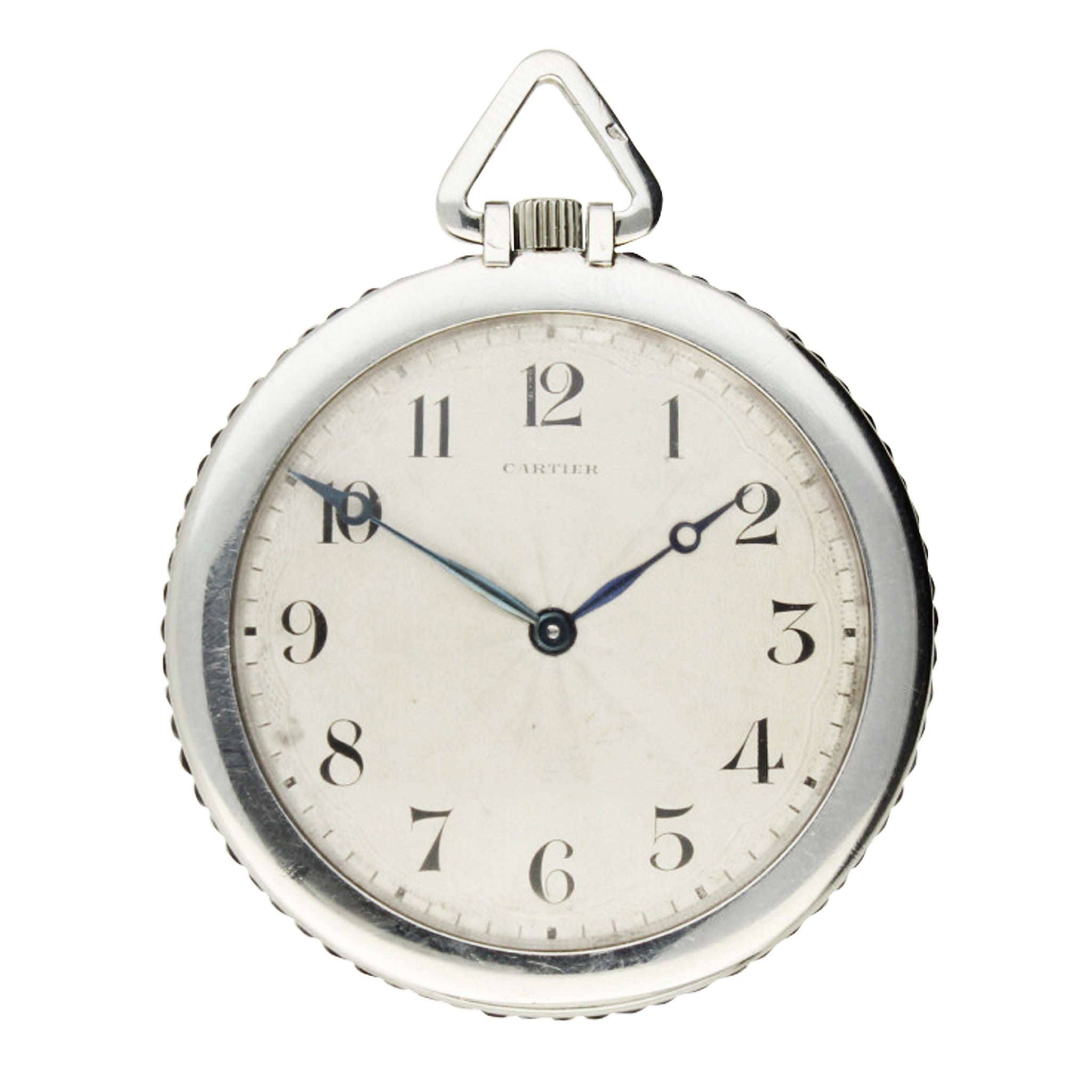 Platinum open faced pocket watch with sapphire set case edge. Made 193 ...