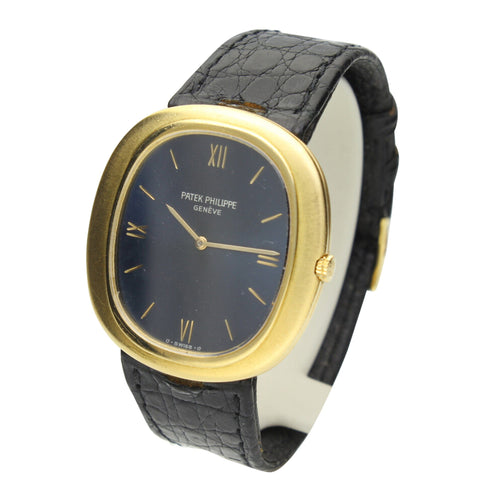 18ct yellow gold, reference 3589 'Golden Ellipse' automatic wristwatch. Made 1971