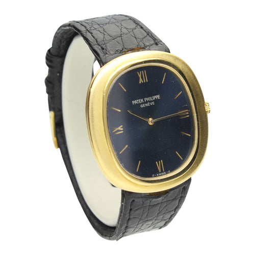 18ct yellow gold, reference 3589 'Golden Ellipse' automatic wristwatch. Made 1971