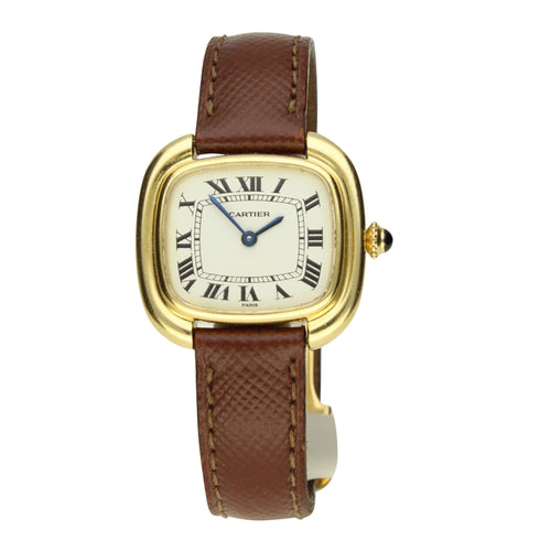 18ct yellow gold 'Square' wristwatch. Made 1970