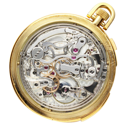 18ct yellow gold minute repeating, perpetual calendar, astronomic 'Grande complication' pocket watch. Made 1964