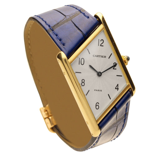18ct yellow gold Cartier Limited Edition Asymétrique wristwatch. Made 1996