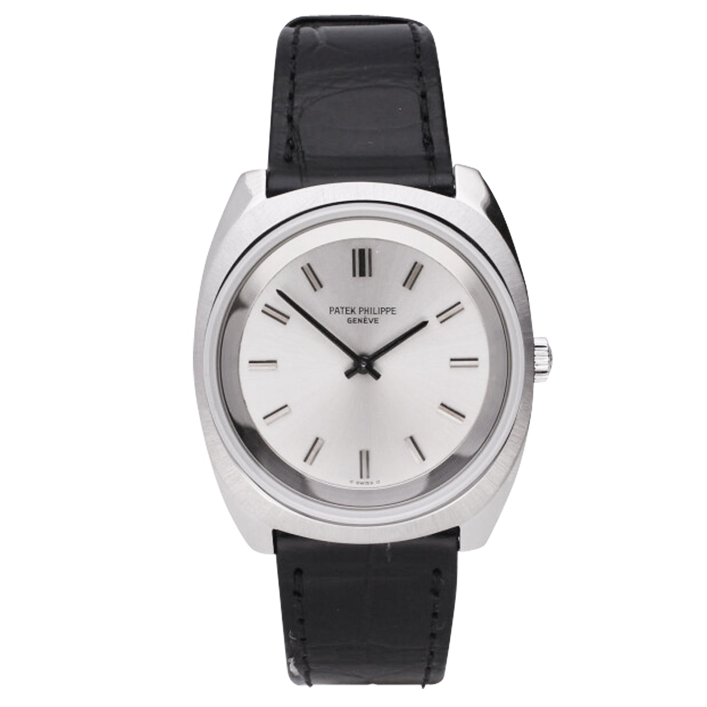 Stainless steel Patek Philippe ref 3758/3759 wristwatch. Made 1974