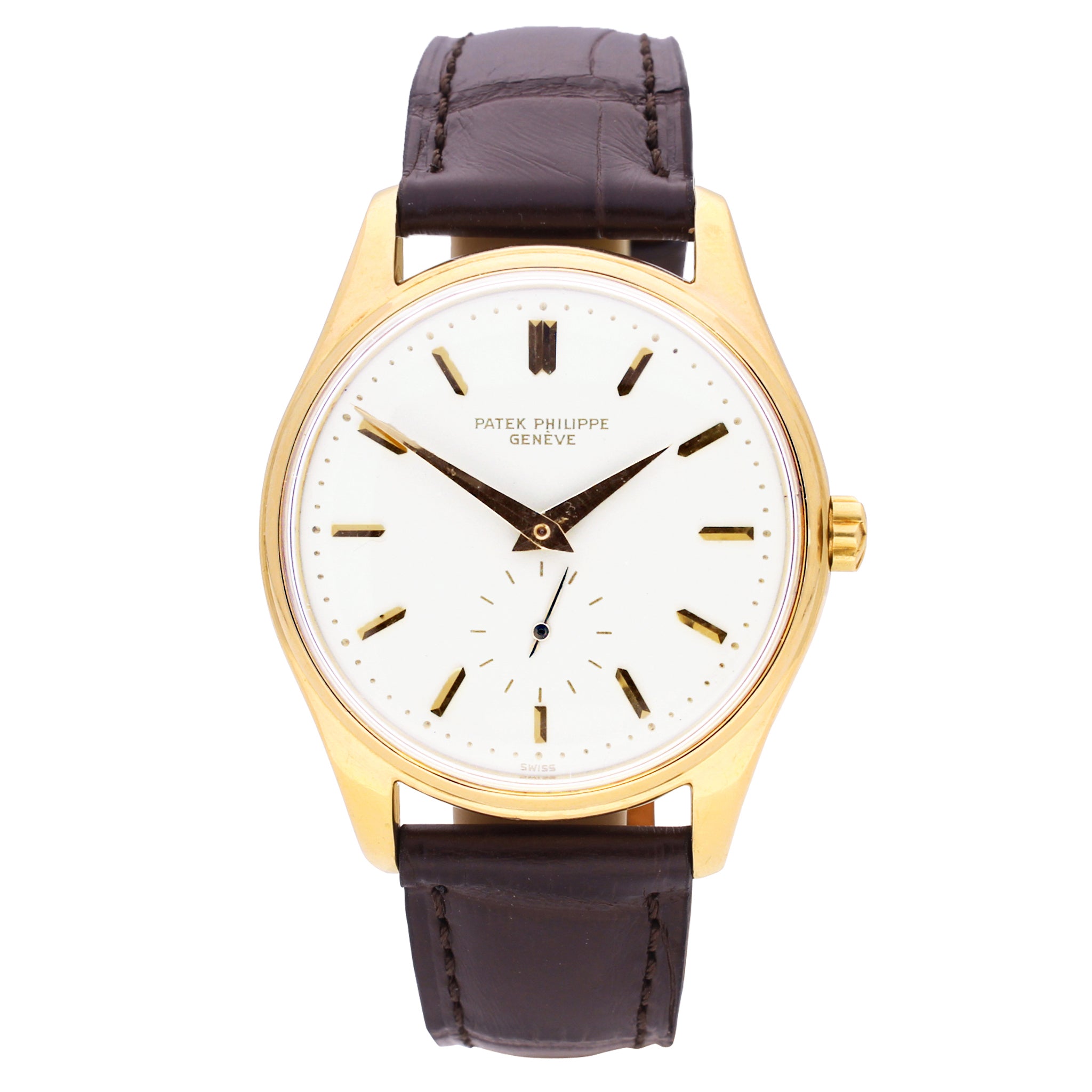 18ct yellow gold Patek Philippe, reference 2526 Calatrava automatic wr ...
