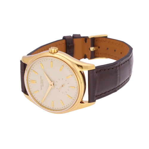 18ct yellow gold, reference 2526 Calatrava automatic wristwatch. Made 1953