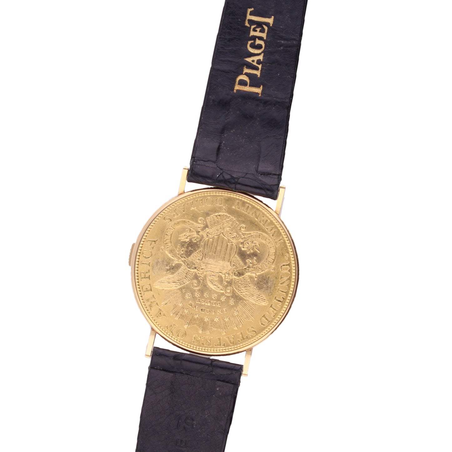 22ct/18ct yellow gold $20 coin wristwatch. Made 1975
