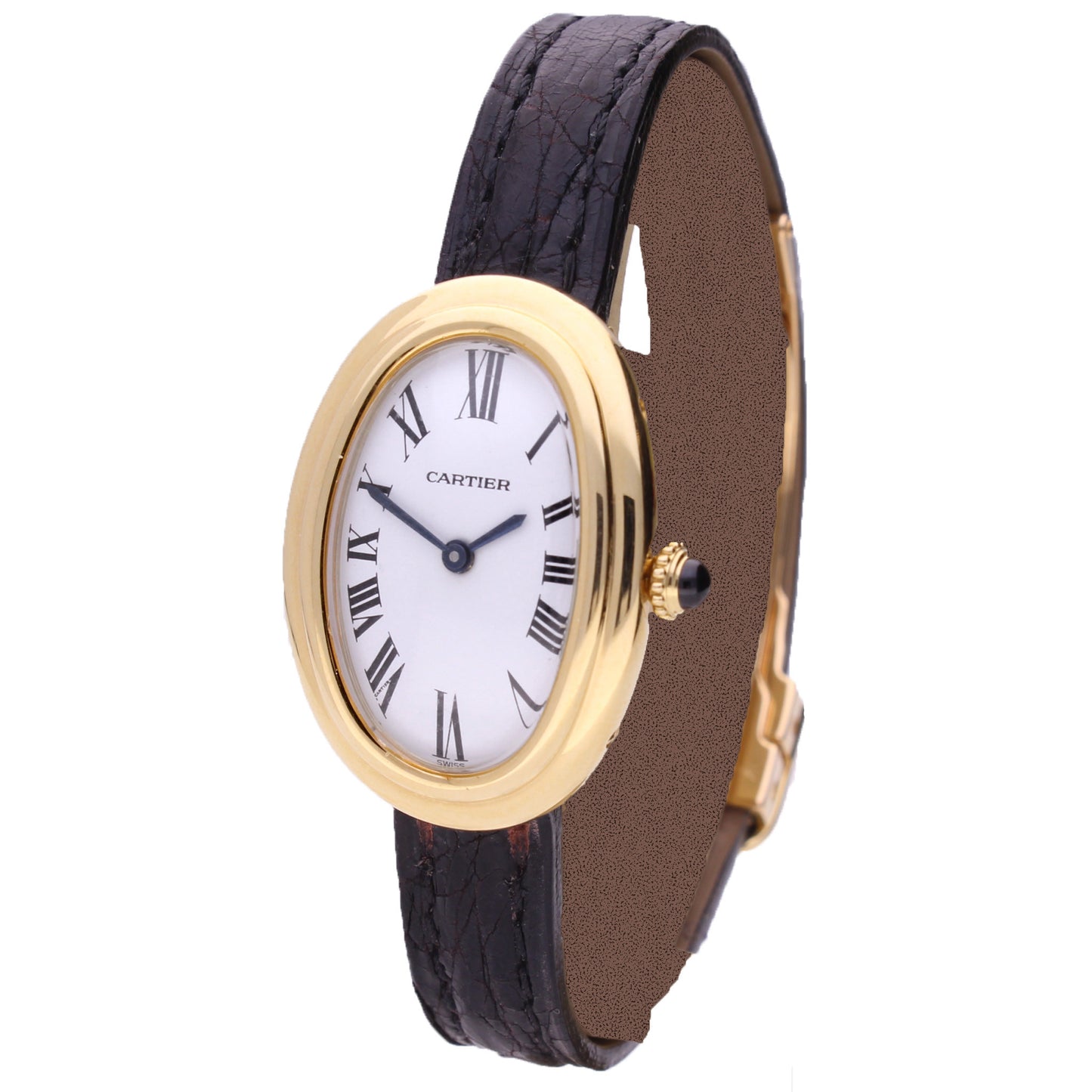 18ct yellow gold Baignoire wristwatch. Made 1970's
