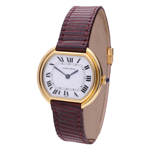 18ct yellow gold Ellipse wristwatch. Made 1970's
