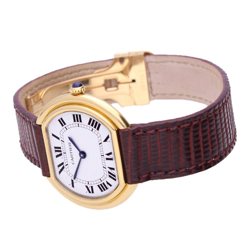 18ct yellow gold Ellipse wristwatch. Made 1970's