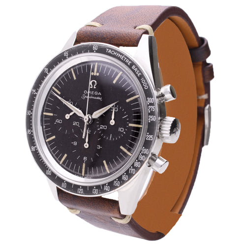 Stainless steel OMEGA, reference 2998-1 Speedmaster chronograph wristwatch. Made 1960