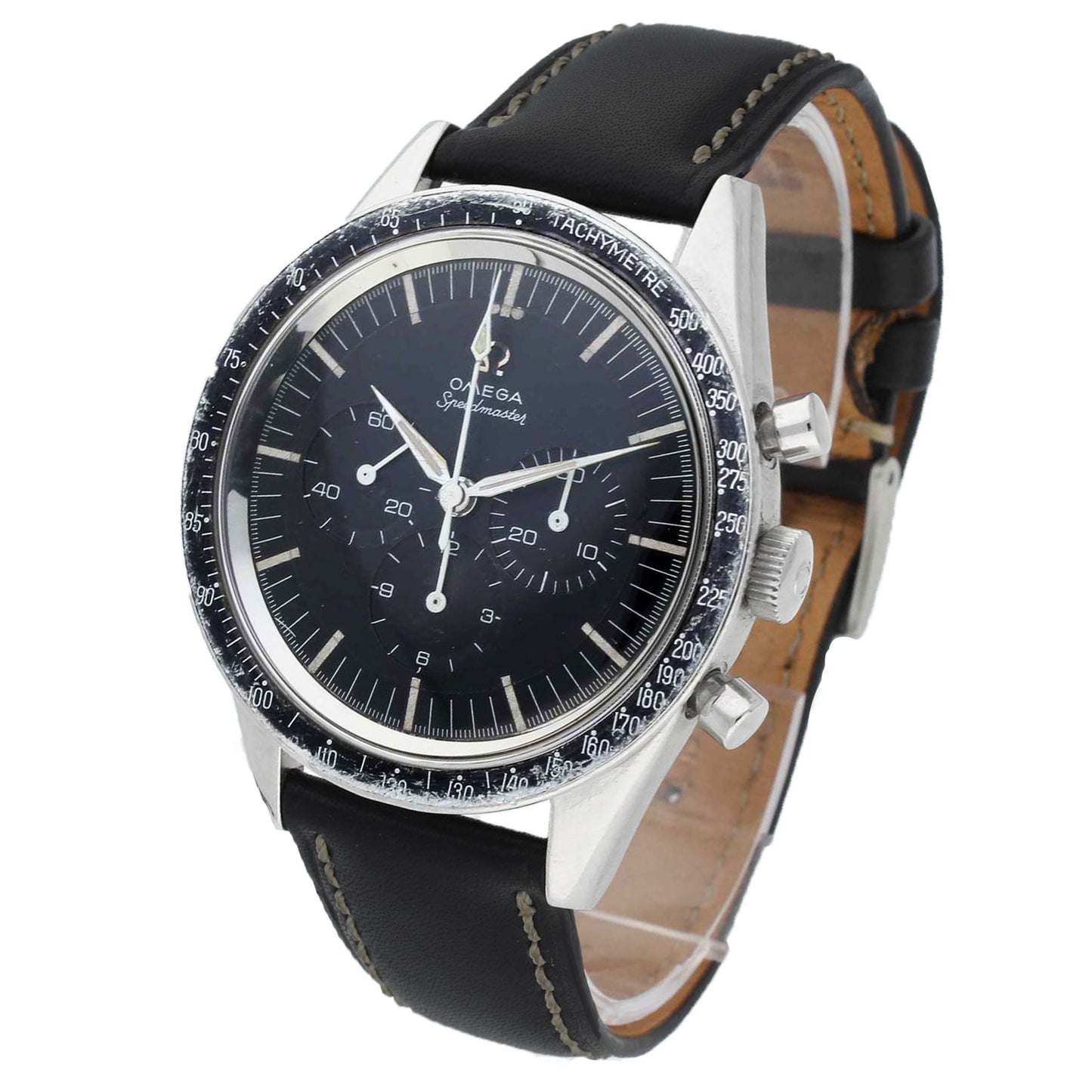 Stainless steel OMEGA Speedmaster ref 2998/4 wristwatch. Made 1963