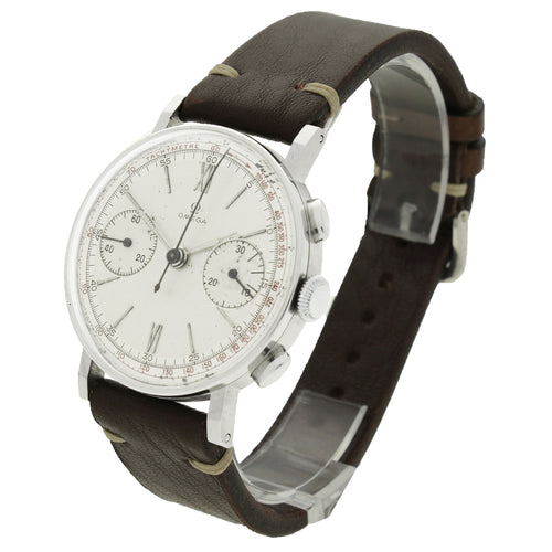 Stainless steel chronograph 33.3 wristwatch. Made 1946