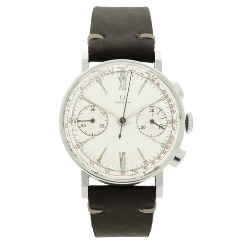 Stainless steel chronograph 33.3 wristwatch. Made 1946