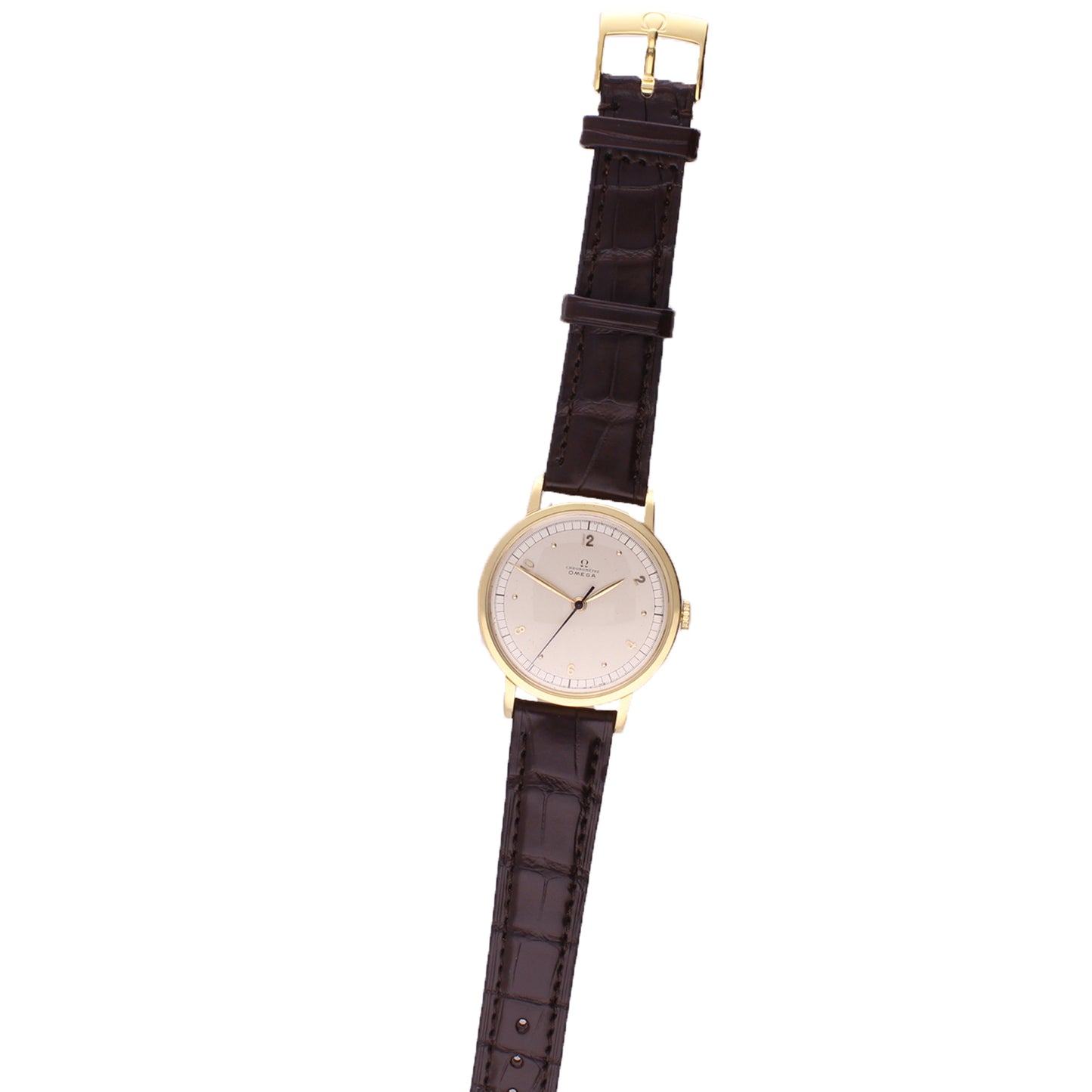 18ct yellow gold OMEGA  'Oversized' chronometer wristwatch. Made 1949