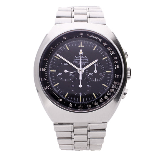 Stainless steel OMEGA Speedmaster Mark II OMEGA bracelet watch. Made 1970