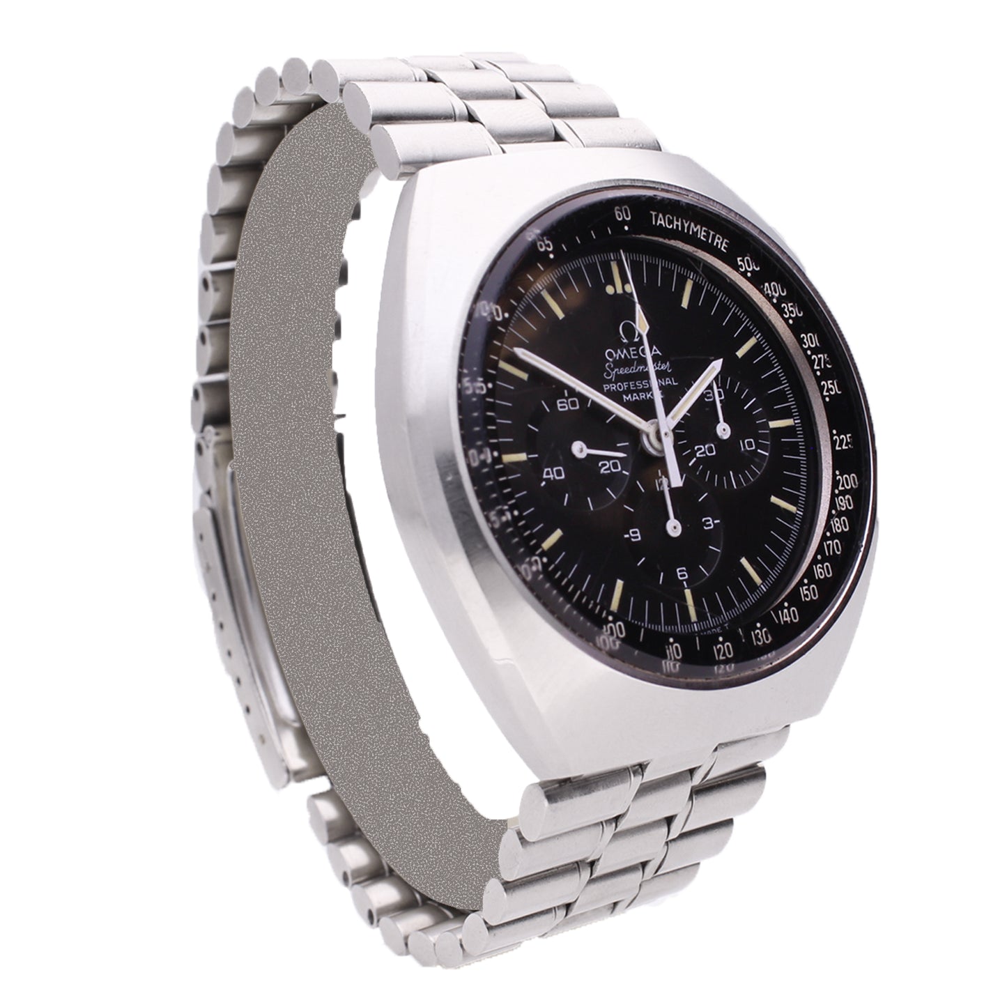 Stainless steel OMEGA Speedmaster Mark II OMEGA bracelet watch. Made 1970