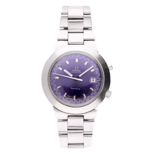 Stainless steel OMEGA Genève chronostop bracelet watch. Made 1970