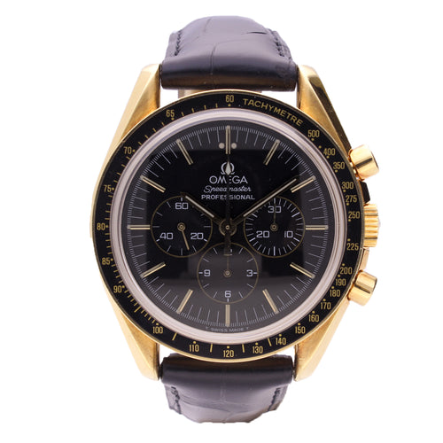 18ct yellow gold OMEGA Speedmaster 'Jubilee' chronograph wristwatch. Made 1992
