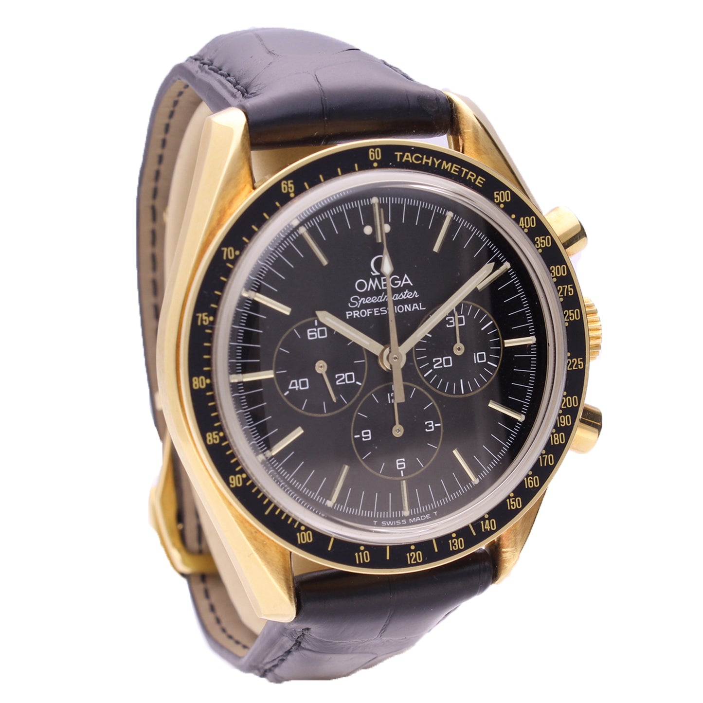 18ct yellow gold OMEGA Speedmaster 'Jubilee' chronograph wristwatch. Made 1992