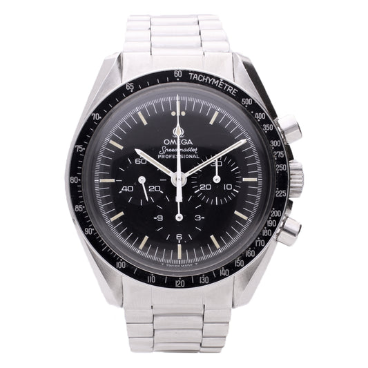 Stainless steel OMEGA Speedmaster professional chronograph wristwatch. Made 1977