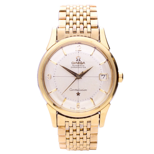 Gold plated OMEGA Constellation automatic chronometer wristwatch. Made 1962