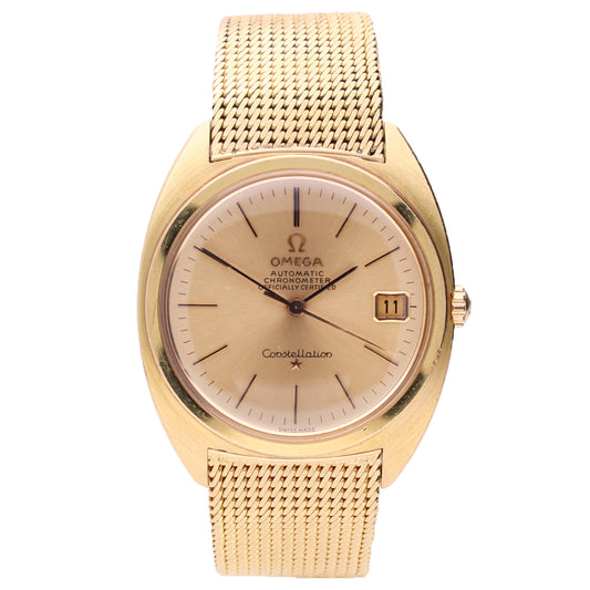 18ct yellow gold OMEGA Constellation automatic chronometer wristwatch. Made 1968