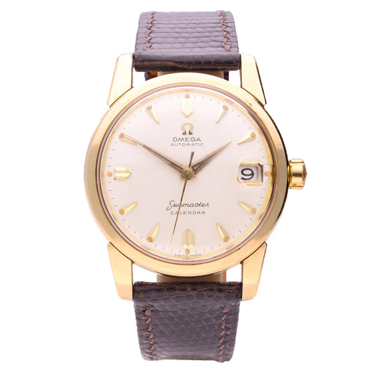 14ct Gold capped OMEGA Seamaster Calendar automatic wristwatch with date. Made 1960