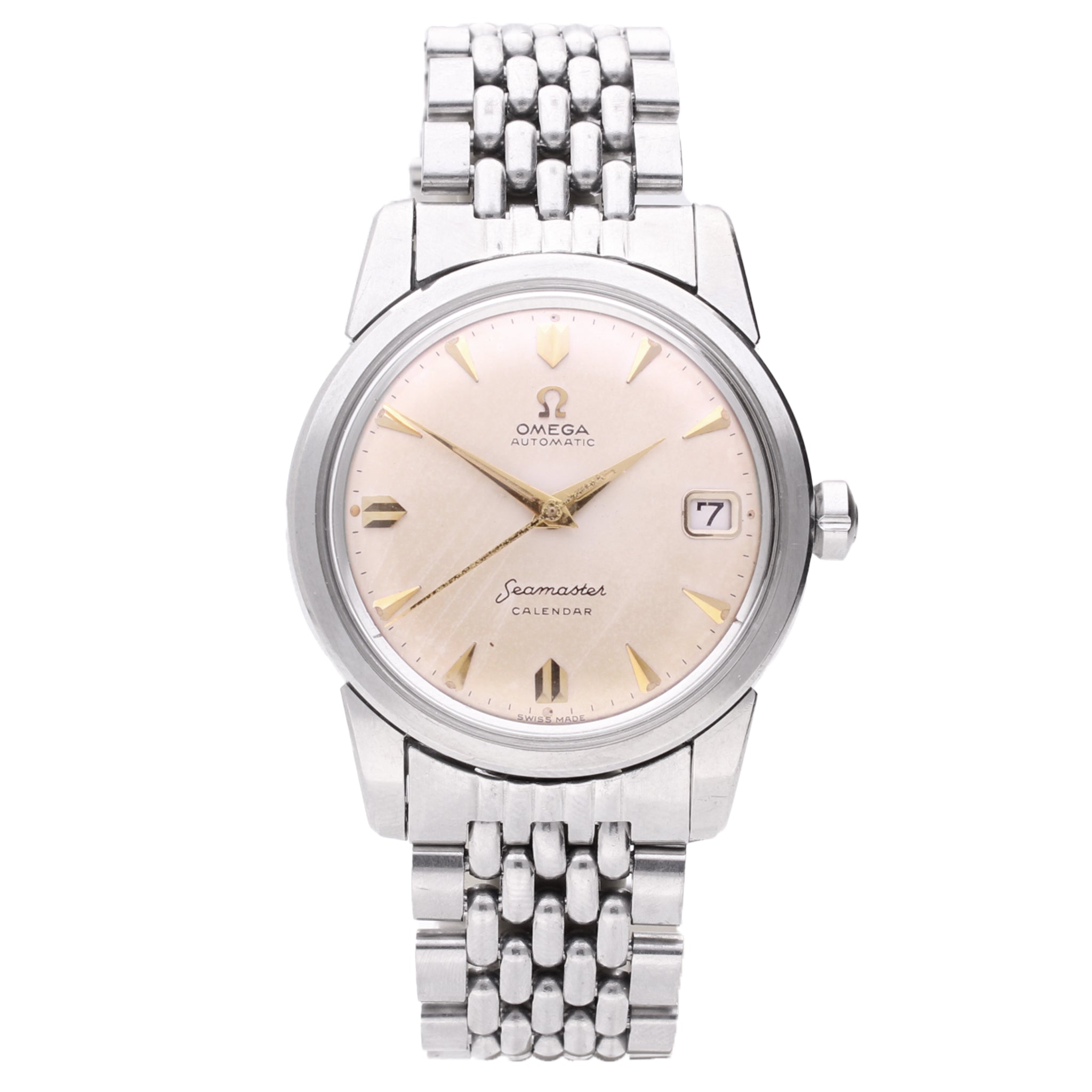 Stainless steel OMEGA Seamaster Calendar automatic wristwatch. Made 19