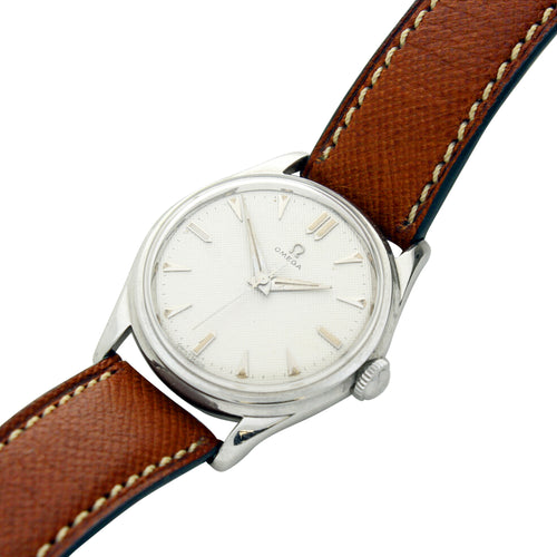 Stainless steel dress wristwatch. Made 1954
