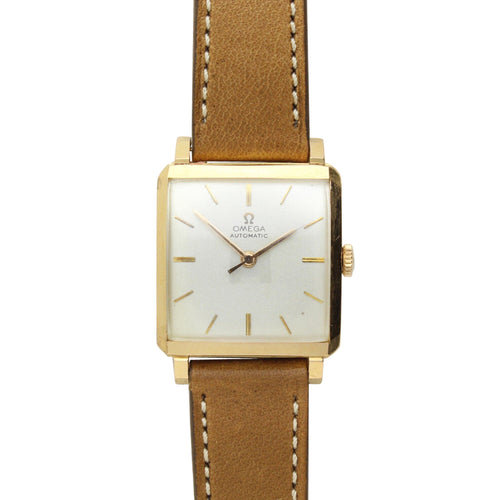 18ct yellow gold Carré automatic wristwatch. Made 1958
