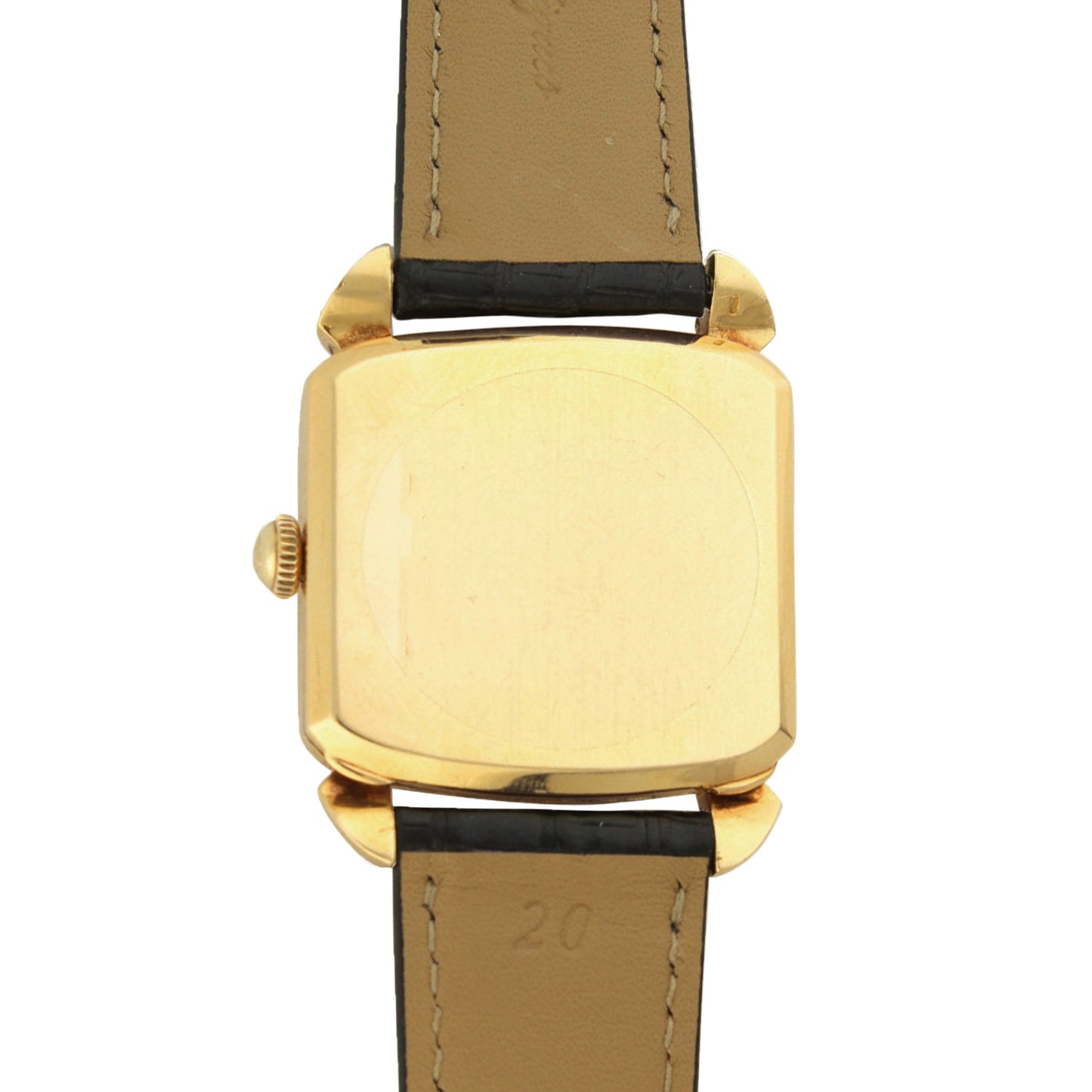 18ct yellow gold Carré bumper automatic wristwatch. Made 1952