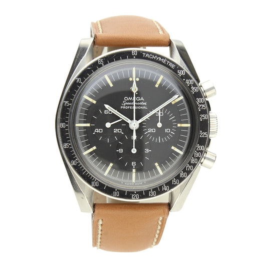 Stainless steel Speedmaster professional chronograph wristwatch. Made 1967