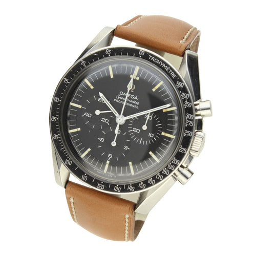 Stainless steel Speedmaster professional chronograph wristwatch. Made 1967